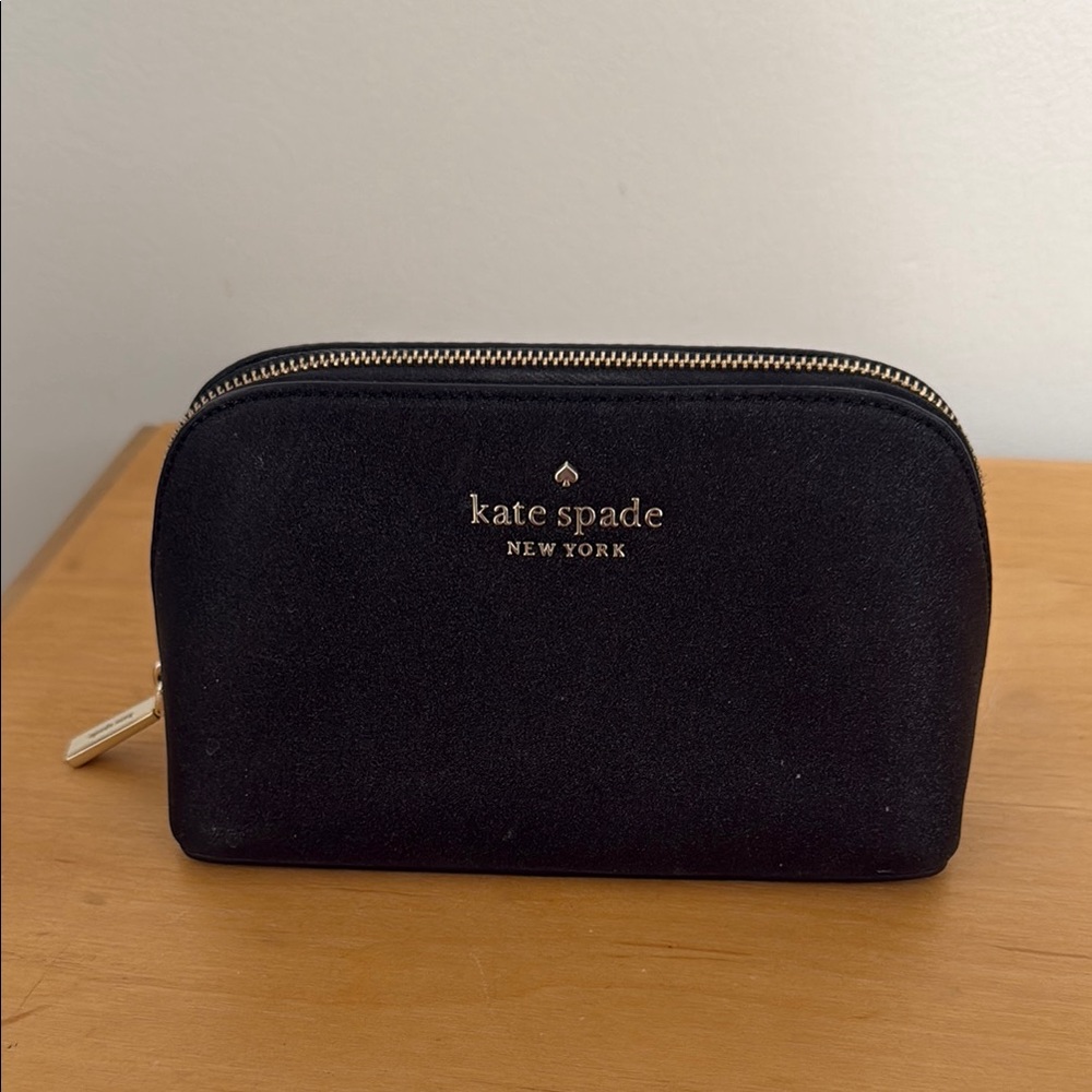 Kate Spade Black Pouch with Gold Zipper